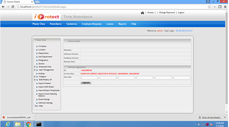 Application Licence key Update